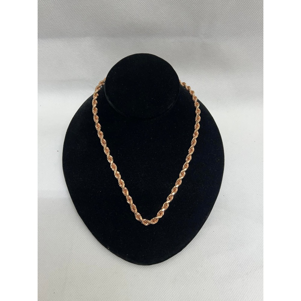 10KT ROSE GOLD ROPE CHAIN 15.4 DWT/24 GRAMS 22"